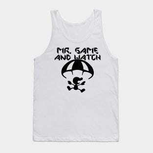 Mr. Game and Watch (Black Text) Tank Top